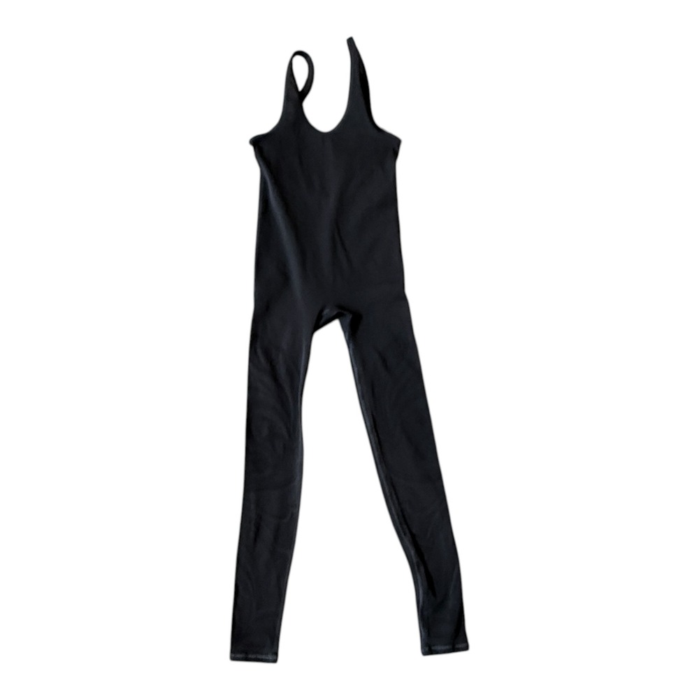 Lululemon Bodysuit Women 4 Black Jacquard Textured Sleeveless One-Piece Legging